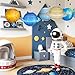 8 PCS Planet Paper Lanterns, 12 Inch Outer Space Party Decorations, Solar System Hanging Planets Lantern for Kids Space Theme Party Birthday Room Decorations