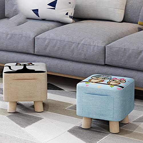 Tabouret à chaussures bas en lin pour soulager le dos