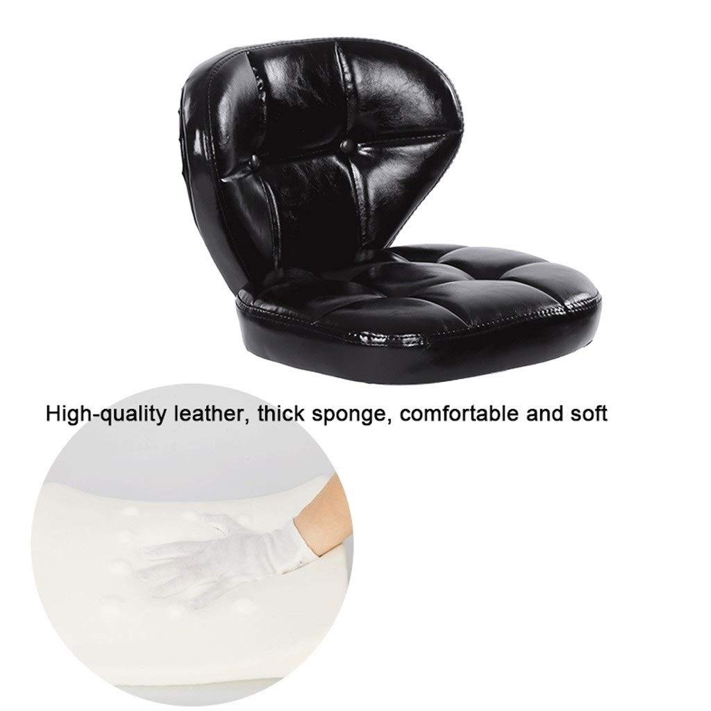 Stołek fryzjerski, specjalny stołek koła pasowego do salonów kosmetycznych, fryzjerstwo fryzjerskie, manicure, stołek do cięcia włosów Stołek piękności (Color : Black)
