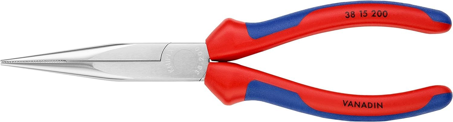 KNIPEX Alicate para mecánicos cromado con mangos multicomponente 200 mm, 38 15 200