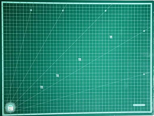 ArtRIght Plastic Double Sided Self Healing Eco Friendly 5 Layers Cutting Mat Imperial/Metric (A1 (36"X24")) - Green