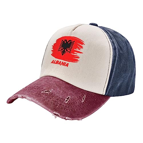 Casquette Drapeau De L'Albanie Casquette De Baseball Mode Casquette Trucker Réglable Hip Pop Casquette pour Camping, Homme, Running