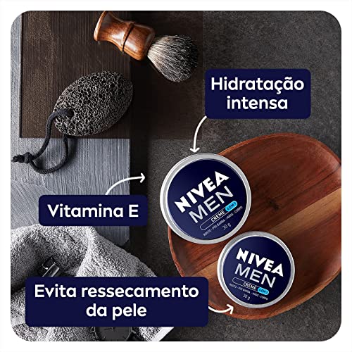 NIVEA MEN Creme 4 em 1 30g - Hidratação intensa, evita ressecamento, com vitamina E, textura creme,