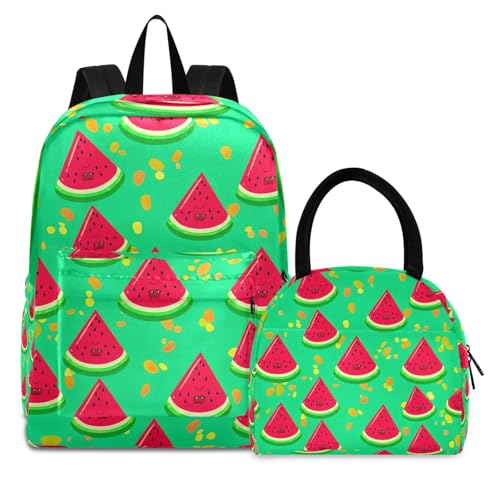 Sac à dos école pastèque avec bretelles confortables pour filles et garçons