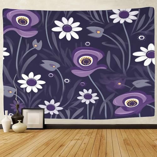 Tapisserie murale fleur 3D PRIMONLEX grand format 180x230 cm pour décoration de chambre