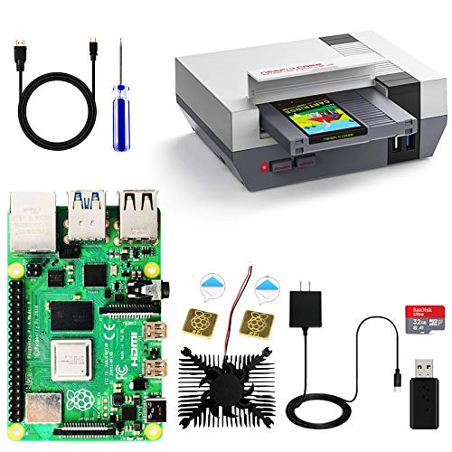 Exclusive Discount 90% Price RETROFLAG Raspberry Pi 4 B Model B 4GB Starter Kit, NESPi 4 CASE with SSD CASE, 32GB SD Card, USB-C Power Supply,Cooling Fan, Micro HDMI Cable, Heatsinks for Raspberry Pi 4 Model B (Pi 4 Set)