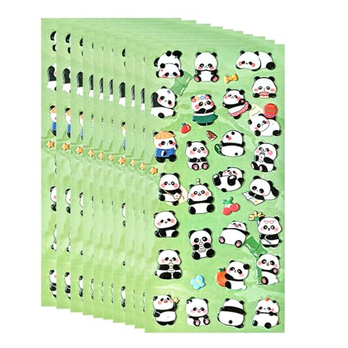 Adesivi 3D – Decalcomanie divertenti e riutilizzabili, 10 pezzi, adesivi