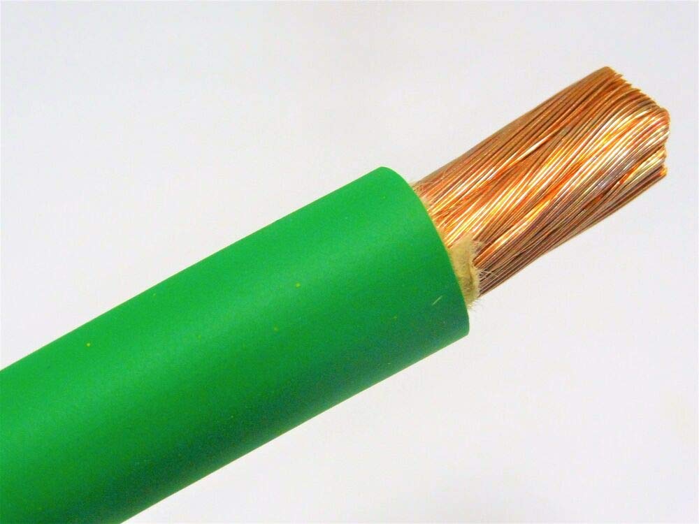 Soule 10' FT - 4 AWG Gauge Welding Cable Green Copper Battery Leads L
