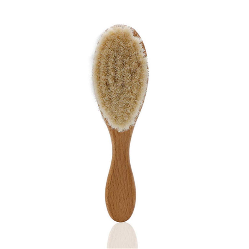 GOMYIE Wooden Baby Hair Brush For Newborns Natural Soft Bristles Hairbrush Ideal For