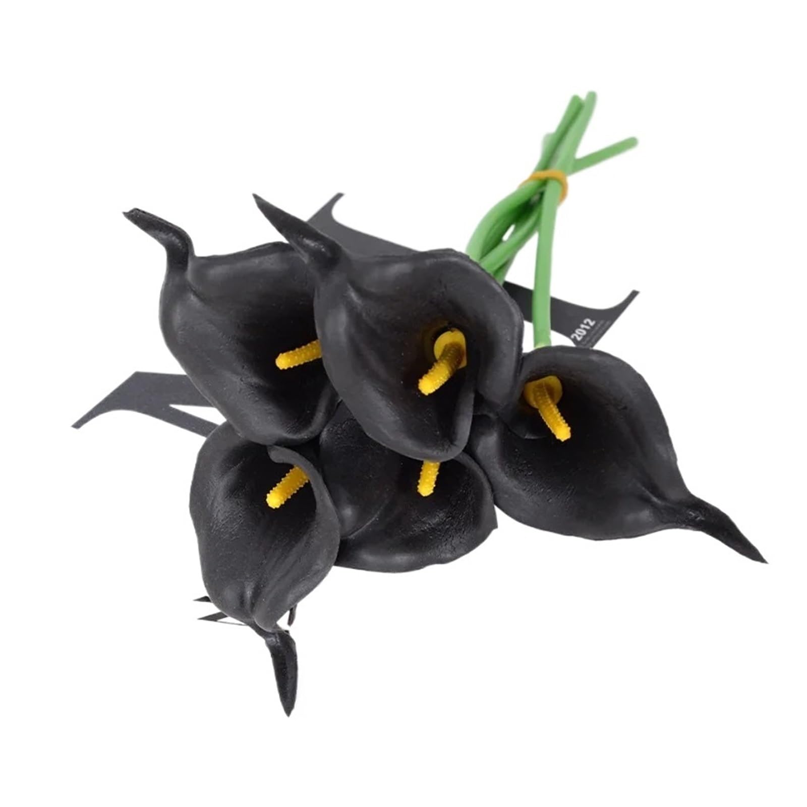 LuoAXINN Artificial Wedding Bouquet 20Pcs Calla Lily Artificial Flowers Bouquet for Wedding Bridal Home Flower Decoration(Black)