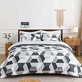 Printed Comforter Sets 7 PCS for Queen / Full Bed - Lightweight Microfiber Bedding Set, Bed in a Bag