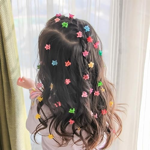 Image of Mini Claw Hair Clips for Baby Girls & Kids 6 design- (60Pcs Mixed Color)