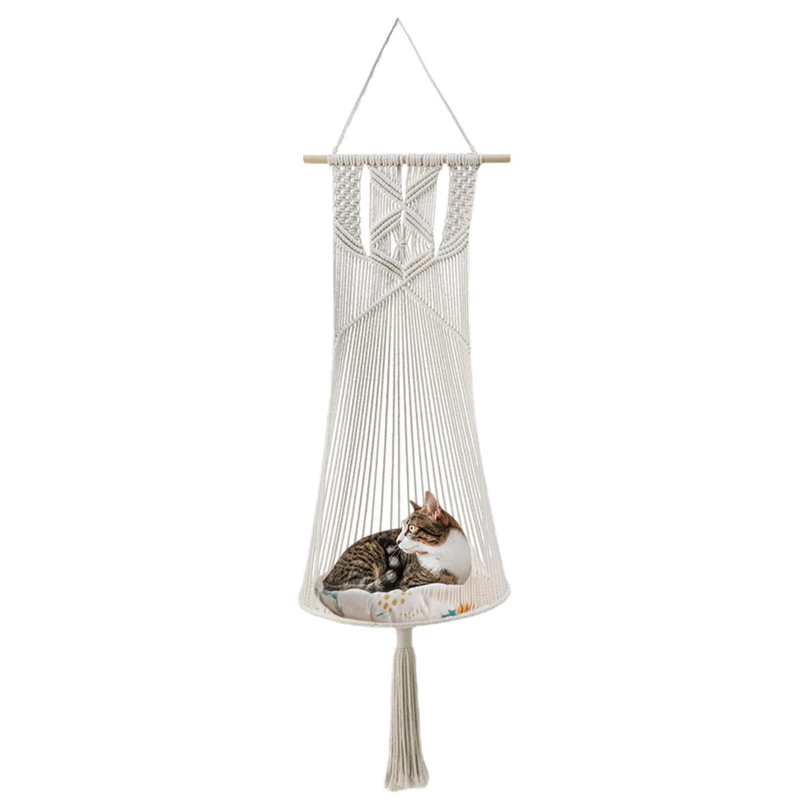 Lit balançoire Boho Cat Teksome suspendu pour coin de salon et fenêtre