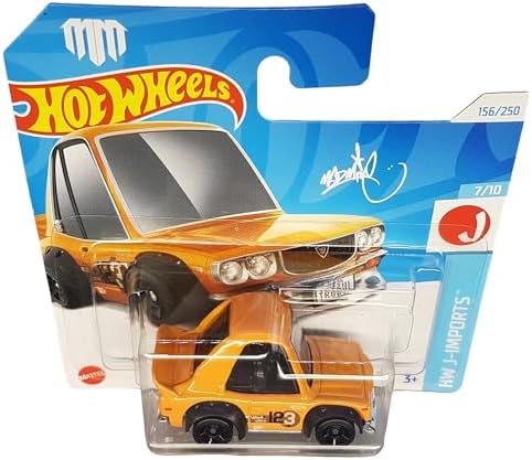 Hot Wheels Mad Mike Mazda RX-3 Tooned Orange 7/10 HW J-Imports image 5