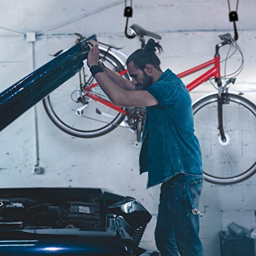 Garage et cave optimisés grâce au range-vélo suspendu noir - 6