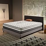 COSMOS - Matelas Solar 140x190-26 cm - Ressorts Ensachés + Accueil Mousse mémoire de Forme - Blue Latex - Sommeil Isolé - Ventilation Optimale - Réversible - Soutien Moyen - Fabriqué en Europe