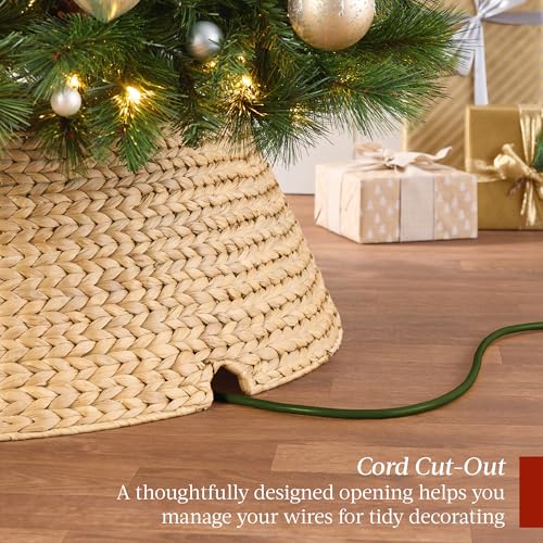 Best-Choice-Products-42in-Christmas-Tree-Collar-Woven-Hyacinth-4-Piece-Holiday-Rattan-Tree-Skirt-Accessory-for-Home-wCord-Cut-Out-Natural Best Choice Products 42in Christmas Tree Collar Woven Hyacinth 4 Piece Holiday Rattan Tree Skirt Accessory for Home wCord Cut Out Natural
