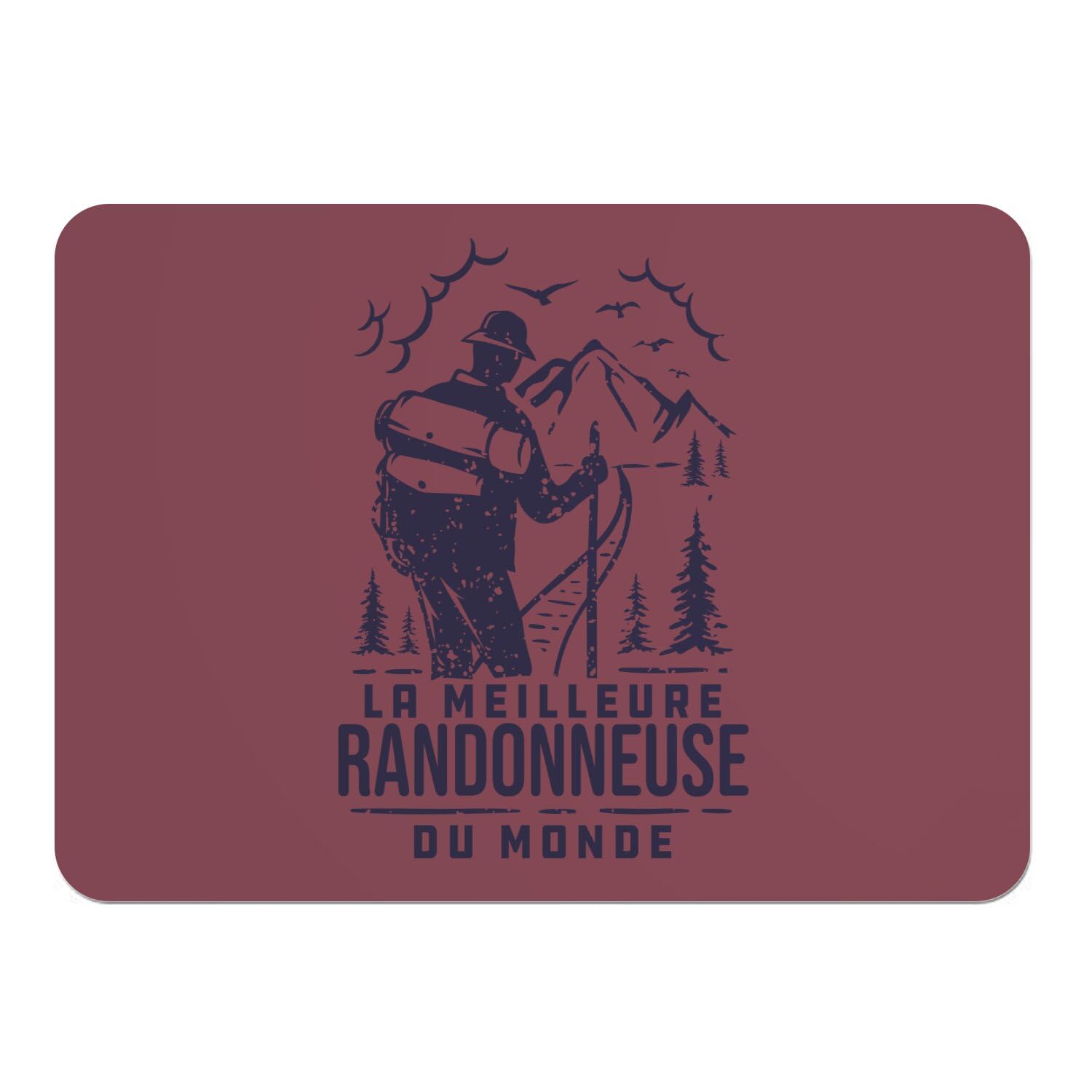 Sets de table liège rouge cadeau idéal pour randonneuse émérite