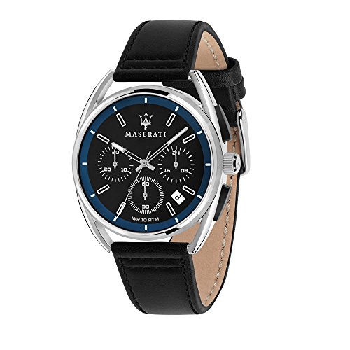 MASERATI Herren Chronograph Quarz Uhr mit Leder Armband R8871632001