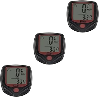 Toddmomy 3pcs exercie bikes excercise bike bicicleta estatica para ejercicios cycling odometer bike odometer bikes bikes Bike Detachable Speedometer Back Light Speedometer riding stopwatch