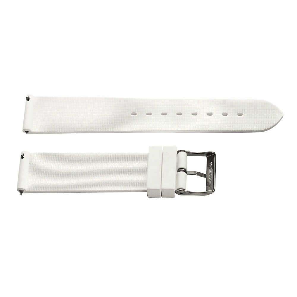 Clockwork Synergy - Divers Silicone Watch Band Straps - White - 16mm for Men Women