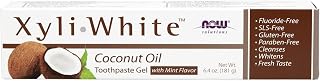 NOW Solutions, Xyliwhite™ Toothpaste Gel, Coconut Oil, Cleanses and Whitens, Cool Coconut-Mint Taste, 6.4-Ounce