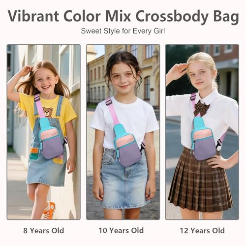 Image of Birthday Back to School Gifts for Teen Girls 8-12, Fanny Pack Crossbody Bag | 8 9 10 11 12 Year Old Girl Birthday Gifts, Kids Sling Bag Purse Travel Essential, Preppy Fashion Tween Girl Gift Trendy Stuff