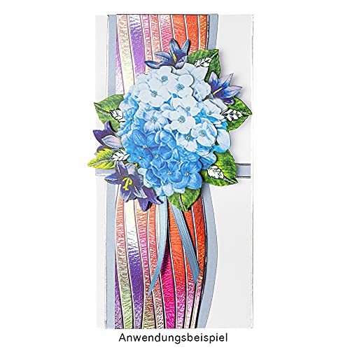 Ideen mit Herz Klappkarten-Set blanko | Faltkarten mit Umschlag | 50 Karten & 50 Umschläge | Karten zum Selbstgestalten (Kartengröße 10,5 x 21 cm | DIN lang)