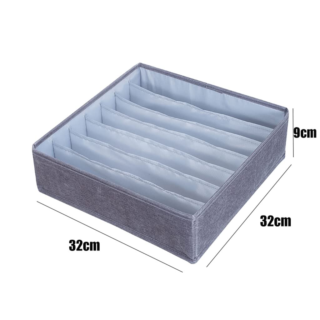 Calcetines Sujetador Bragas Separadores de cajones Plegables Organizador de guardarropa Caja de Almacenamiento de Ropa Interior (F 32 * 32 * 9 cm)