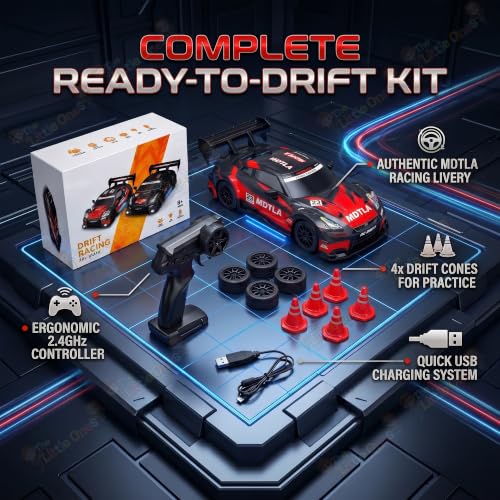 Image of The Little Ones 4x4 Rc Drifting Car - Rc Drift Cars High Speed Remote Control Drift Car 2.4GHz Remote Control Drift Stunt Off Road Cars 360 Rotation Toys for Kids & Adults Boys & Girls [Blaze X Pro]