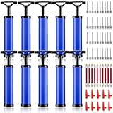 Tczecoo 10 Stück Ballpumpe, Tragbare Handpumpe mit 4 Nadeln, 1 Düse und 1 Schlauc, Luftpumpe für Sportbälle Fußball Basketball Volleyball, Blau