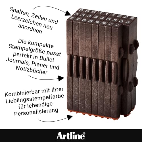 Kalender Stempel Shachihata GRJ-5ACE Gummistempel verbundene Zahlen Stempel Ewiger Kalender Englisch