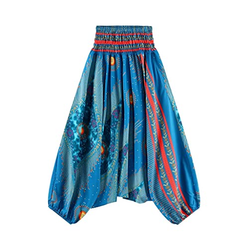 Pantalones Casuales Sueltos Bohemios Mujer Streetwear Mid Waist Harem Bloomers Capris Summer Aladdin...
