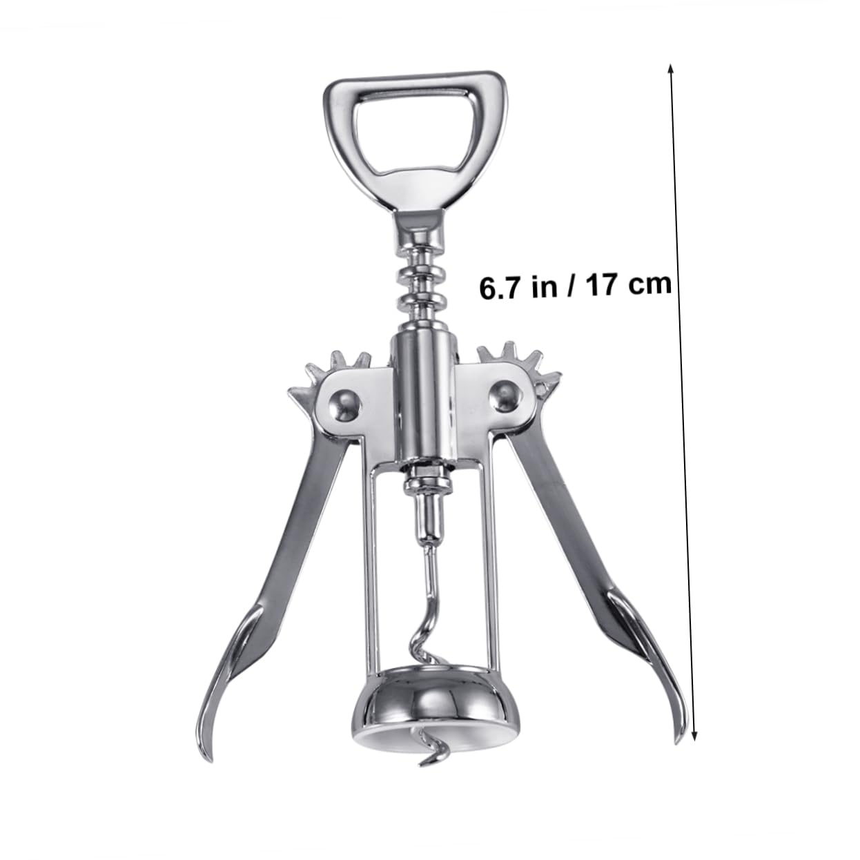 PRETYZOOM Silver Wine Bottle Opener 16cm Alloy Corkscrew Practical and Easy to Use