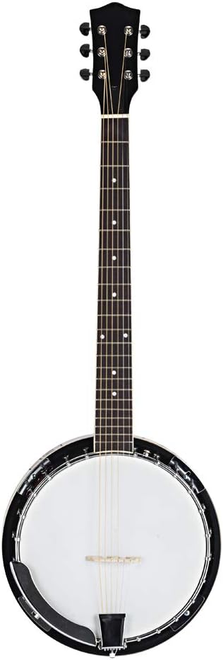 6 String Banjo 24 Bracket with Closed Solid Back and Geared, include Allen Wrench, Screwdriver Tools,Strap Buckle