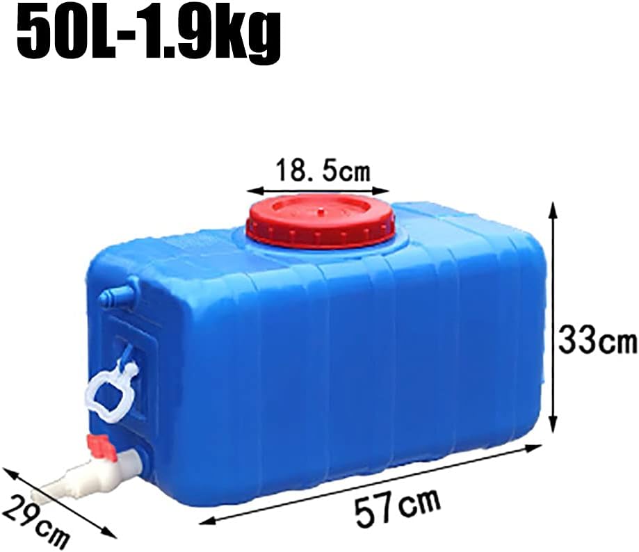 Water Tank 50L Outdoor Travel Bucket Outdoor Bucket With Faucet Plastic Food Grade Water Storage Bucket Portable Car Camping Water Tank Large Capacity Water Container Car Water Tank(Size:50L-B)