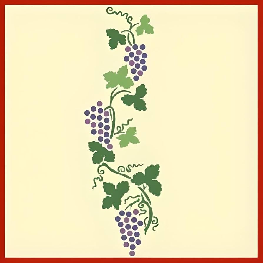 Amazon.com: Grape 2 Stencil - 3.5