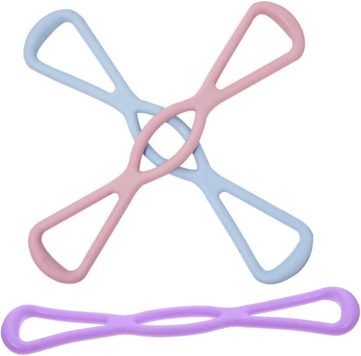 3 bandas elásticas de resistencia para yoga, para entrenamiento de cuerpo completo, pilates, fisioterapia con alta elasticidad y diseño en rosa,