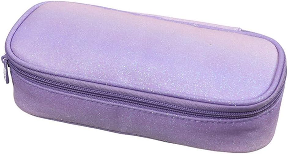 Large Capacity Pencil Case Waterproof Zipper Student Pen Box Make Up Pouch Cosmetic Storage Bag Travel Organizer(Black)