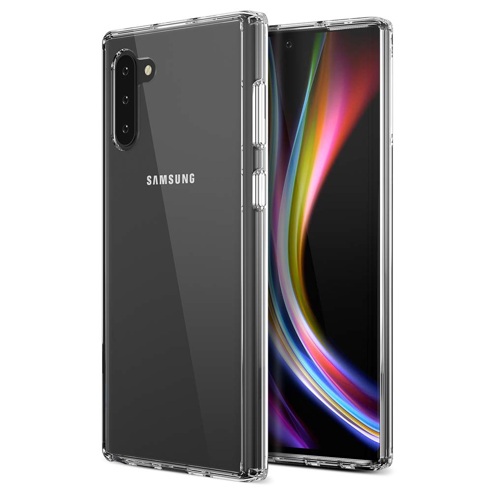 Trianium Clarium Case Designed for Galaxy Note 10 Case (2019, 6.3" Display Phone) - Reinforced Corner TPU Cushion and Hybrid Rigid Clear Back Plate Protection Cover - Clear