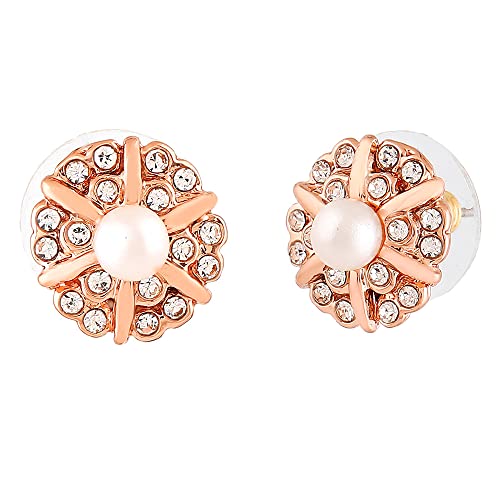 Plated Stones Stud Earring for Women