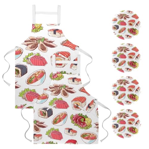 Tablier de cuisine et de travail pour éviter les taches de fruits de mer