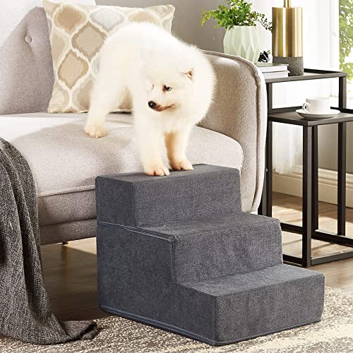 Ulax Furniture Foam Pet Steps Stairs Removable Step For Cats/Dogs Non-Slip Pet Stairs (3-Step) #TOP2