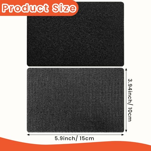 Image of Hook and Loop Tape 4x6 inch, 6 Pairs Double Sided Hook and Loop with Adhesive, Heavy Duty Nylon Fastener for Fixing, Patching, Sewing, Instead of Holes and Screws