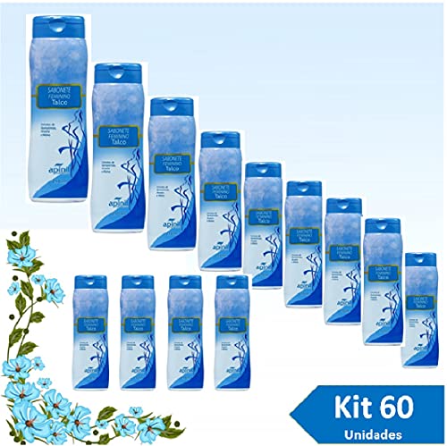 Sabonete Intimo Talco Apinil 210ml Kit 60 unidades