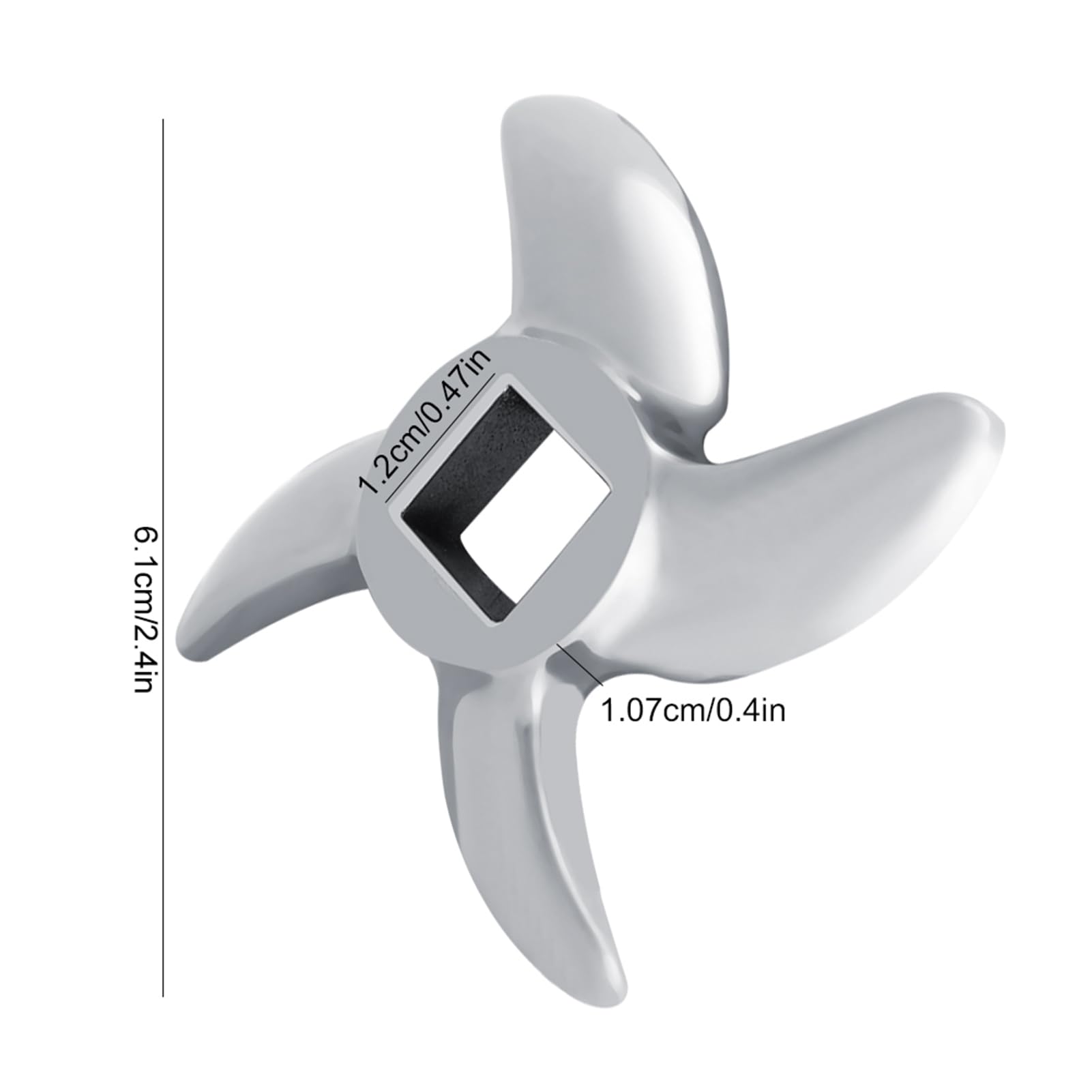Lame Tritacarne 12 22 Opzionale, Coltello Tritacarne In Acciaio Inossidabile, Lame Tritacarne A Forma Di Croce, Diametro 61 mm / 2,4 Pollici(12#)