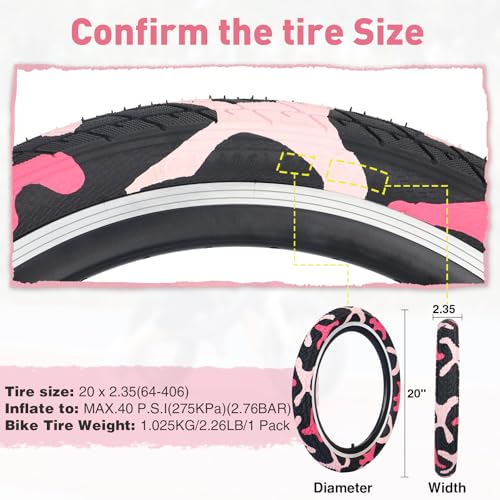 MEGHNA BMX Bike Tire 20 x 2.35 inch 60-406 Tire Foldable