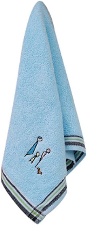 Towel Bathroom Super Absorbent Soft Cotton Towel Hand Towel Cotton Embroidery Gift Children Kids(Gray)
