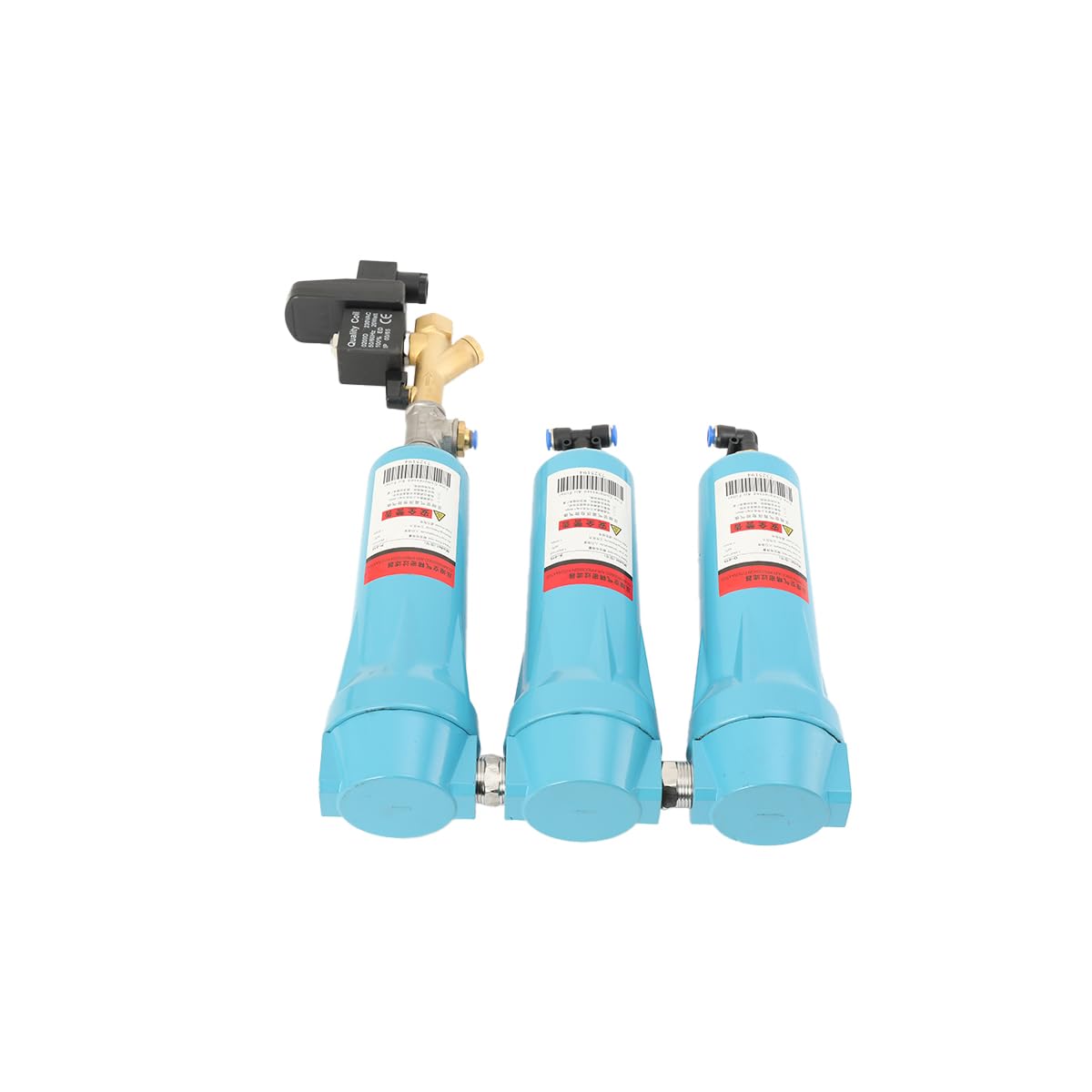 Druckluft-Präzisionsfilter, Zubehör für Luftkompressor,Q-015, P-015, S-015 Druckluft-Präzisionsfiltertrockner Set, Vollautomatischer Trocken-Öl-Wasser-Abscheider mit elektronisches Ablassventil