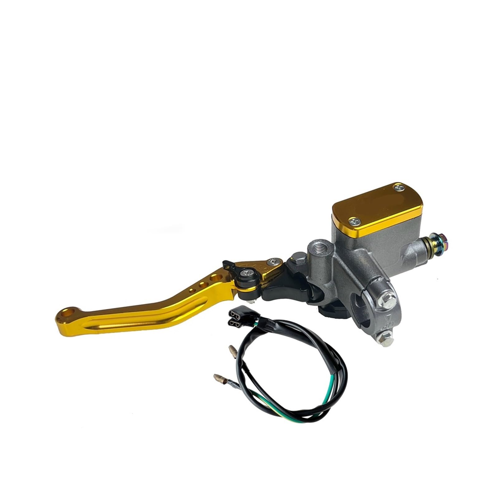 motocicleta freno Manetas Compatible con Honda Compatible con Yamaha Compatible con Kawasaki Cilindro Palanca de motocicleta Manillar Embrague hidráulico Motor de carreras 22 mm(Gold Left)